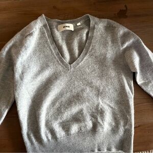 Buck Mason Light Gray V-Neck Sweater
